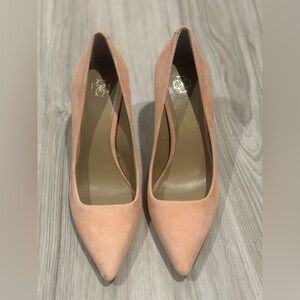 Ann Taylor Suede Heels – Blush Pink, Size 7.5M